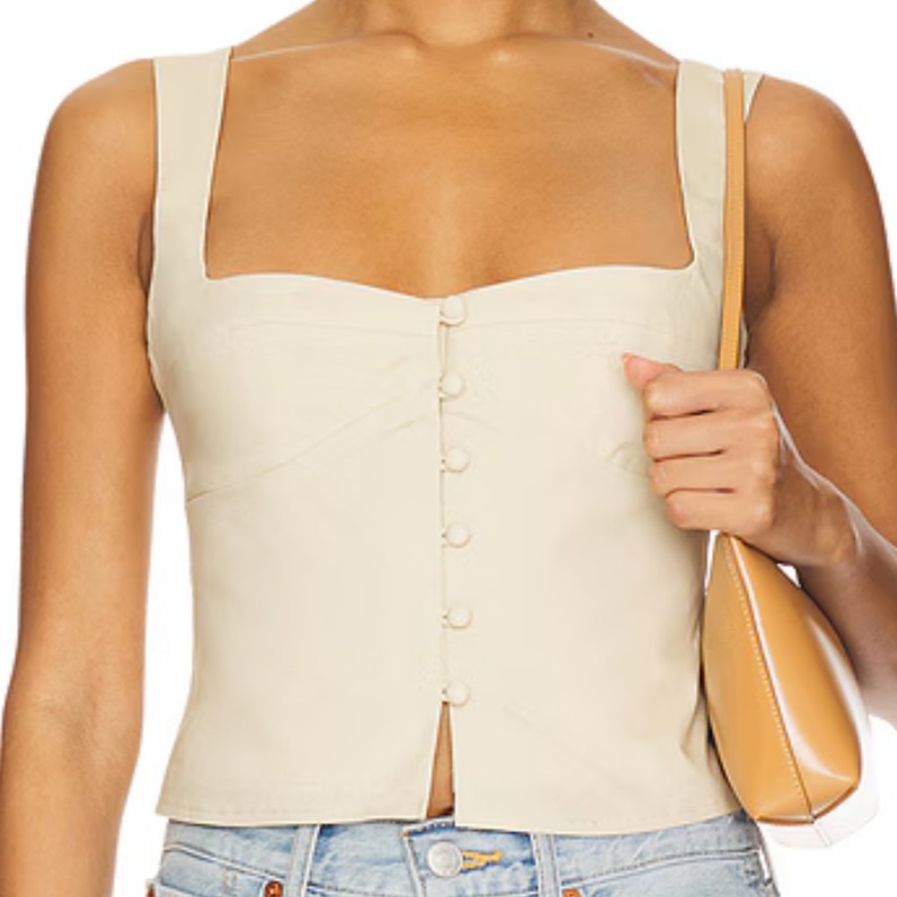Tularosa Cream Button-Up Blouse